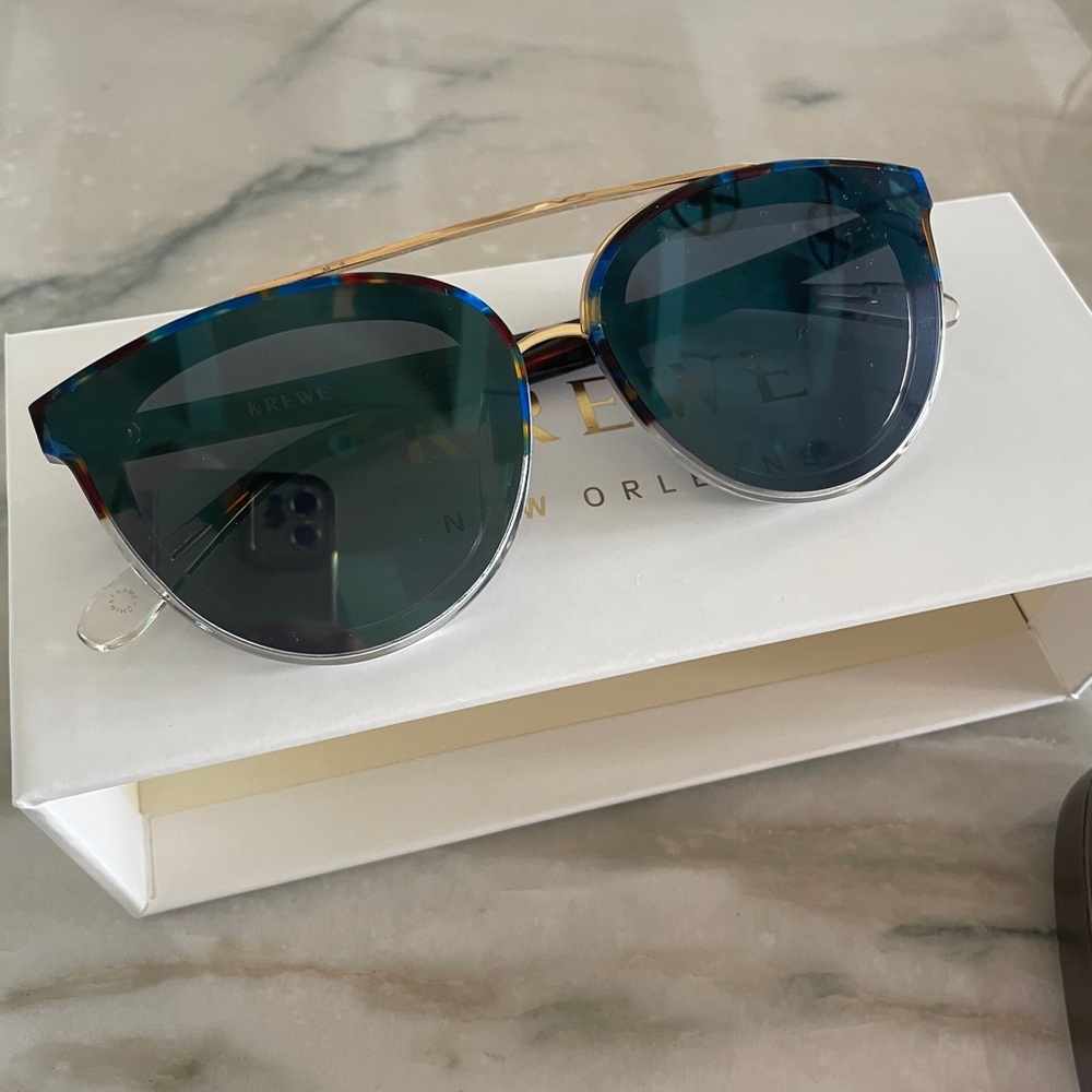 KREWE Clio Nylon Blue Steel Unisex Sunglasses